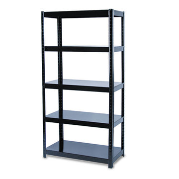 Safco® Boltless Steel Shelving, Five-shelf, 36w X 18d X 72h, Black freeshipping - TVN Wholesale